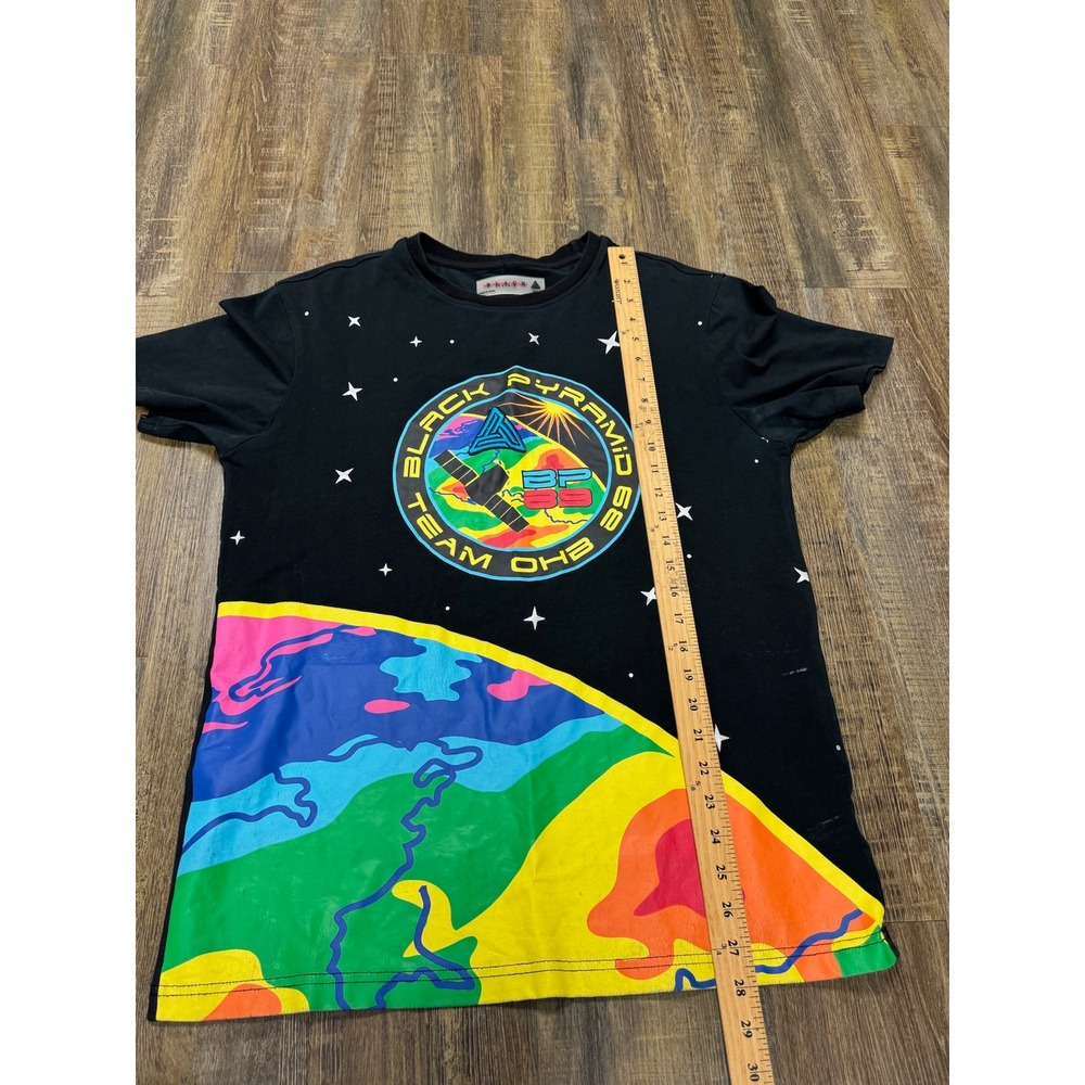 Black Pyramid Team OHB 89 Space Graphic T-Shirt Mens Medium Black Streetwear